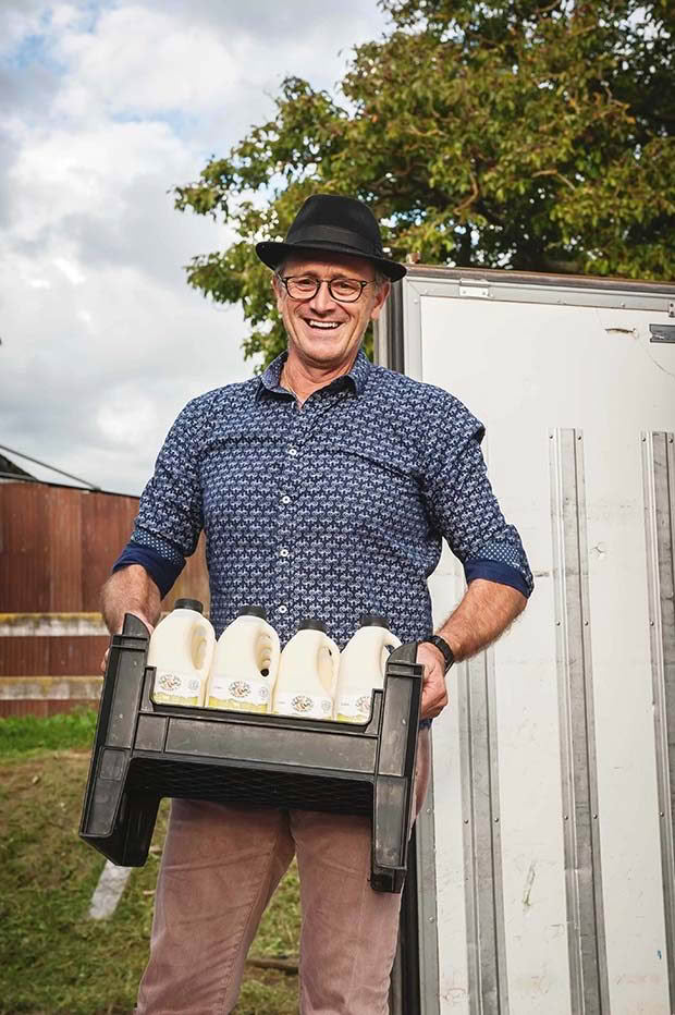 John Vosper and the milk that does him - and the family - proud.