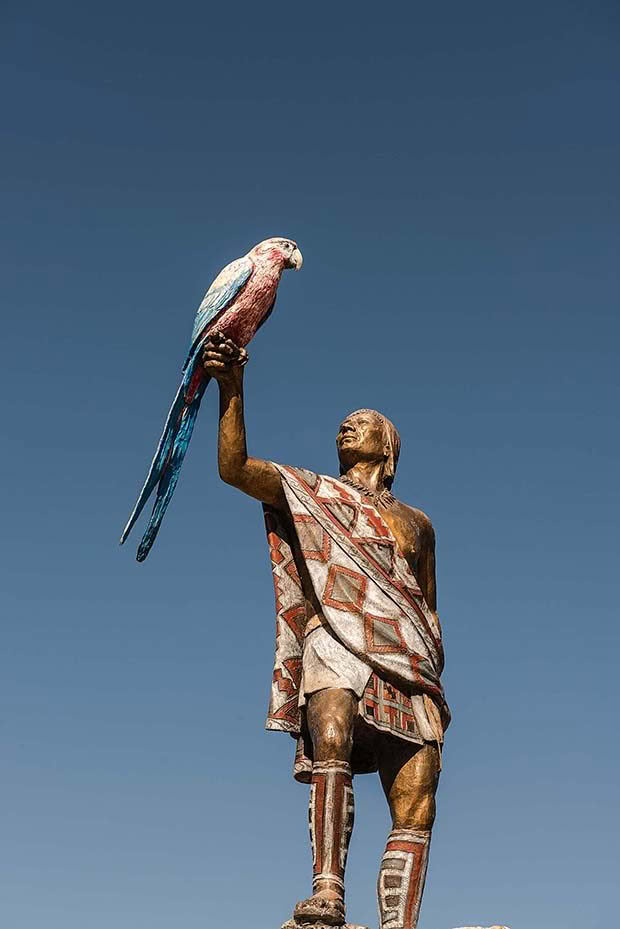 The Guatemalan macaw was keenly traded among the Pueblos cultures of northern Mexico. Macaw feathers were so highly valued that they were used as a form of currency. 