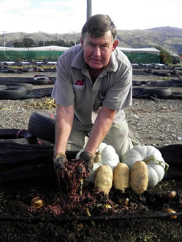 Worm farmer Robbie Dick.