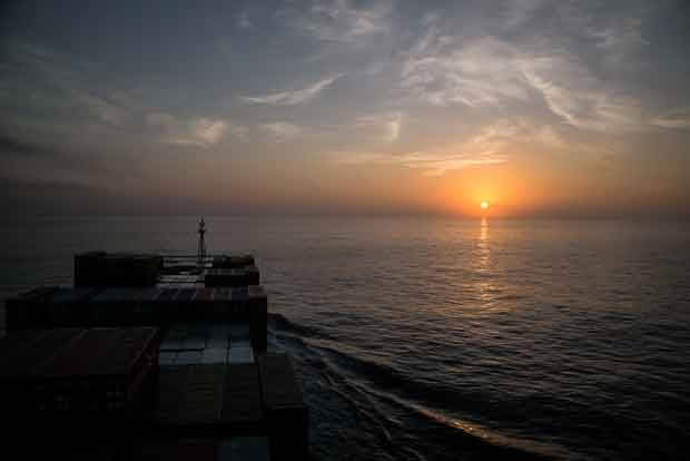 Birgit Krippner container ship at sea