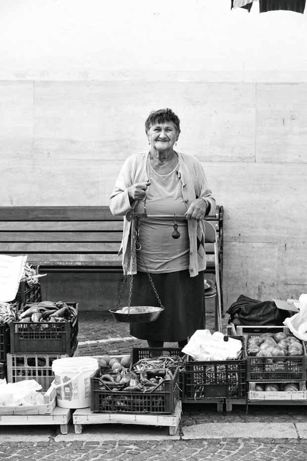 At the Sulmona market you can buy anything from garlic to silk scarves.