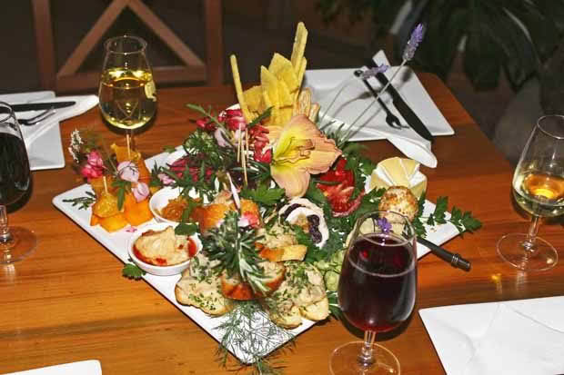 Two Chimney Wine's platters are like visiting a flower show.