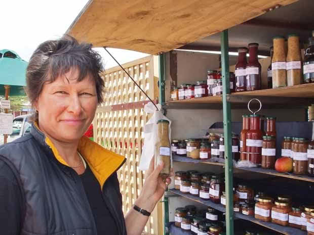 When Marie isn't making or selling her preserves in her store at Sanson, she is selling them at local food markets.