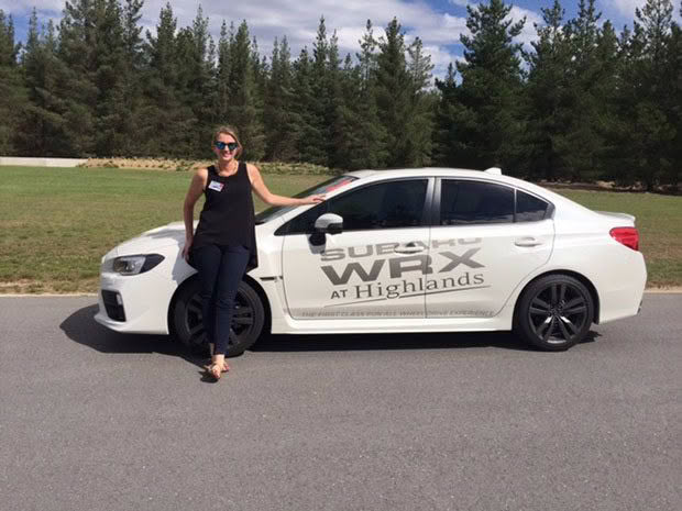 Cheree Morrison races a Subaru WRX