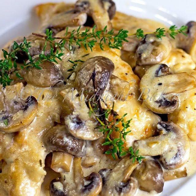 Mushroom Chicken Asiago from the Midnight Baker.