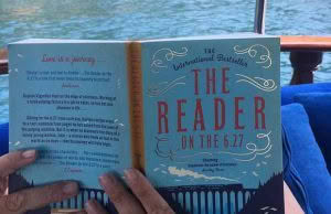 Miranda Spary, hard at work reviewing The Reader on the 6.27.