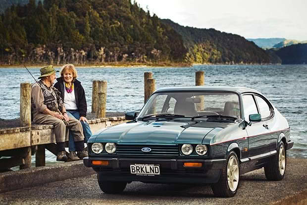 Lindsay and Adele Lyons and their 1974 Mark 1 3.0 Ford Capri.