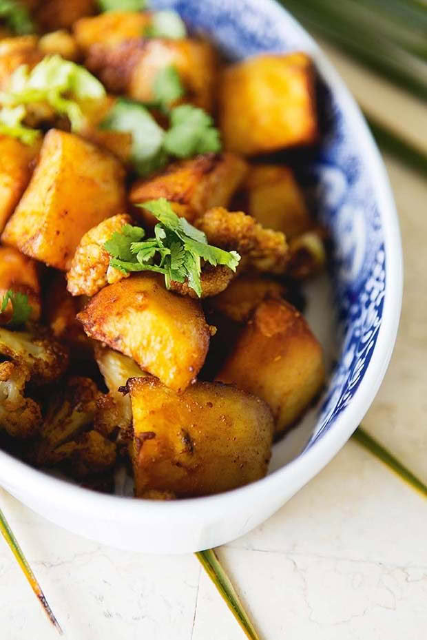 Recipe: Spiced roast potatoes and cauliflower