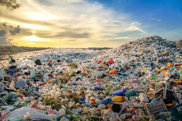 plastic at a rubbish dump