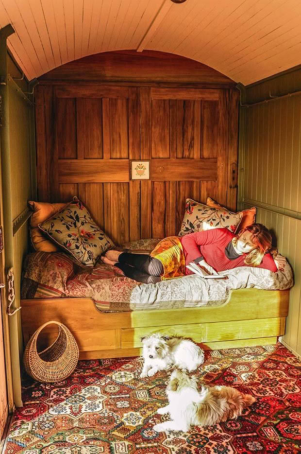 Old railway carriage turned into a home