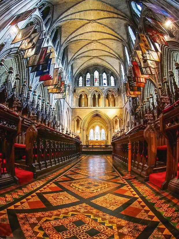 A rich tapestry of patterns and decoration in Christ Church Cathedral Dublin