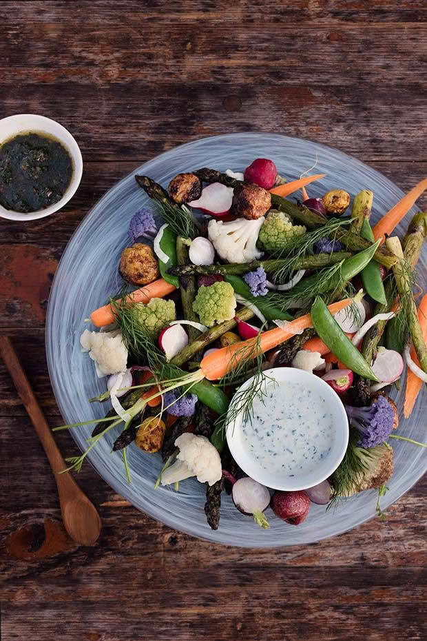 Recipe: Market Vegetables with Buttermilk Ranch & Bagna Càuda