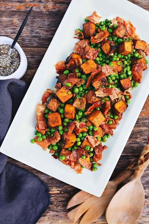 Recipe: Smoked Kumara with Peas & Parma Ham