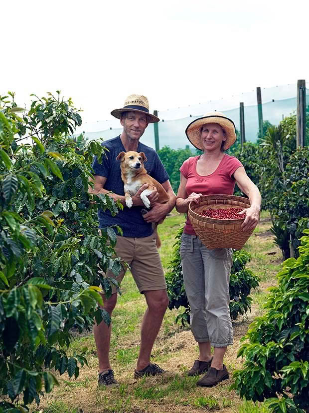 Rob & Carol Schluter Ikarus coffee New Zealand