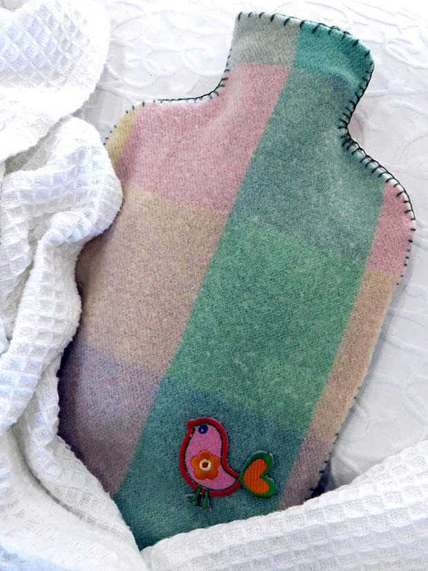 repurpose hot water bottle cover 