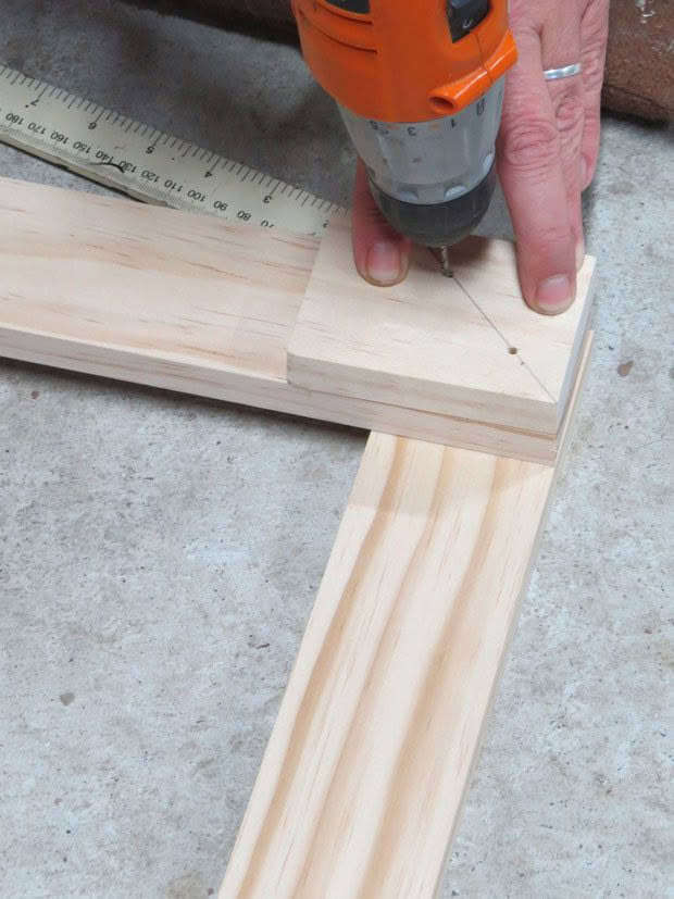 Homemade trestle table