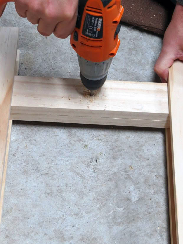 Homemade trestle table