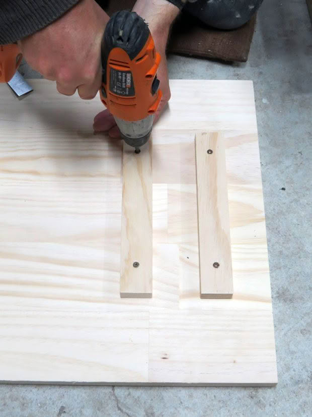 Homemade trestle table