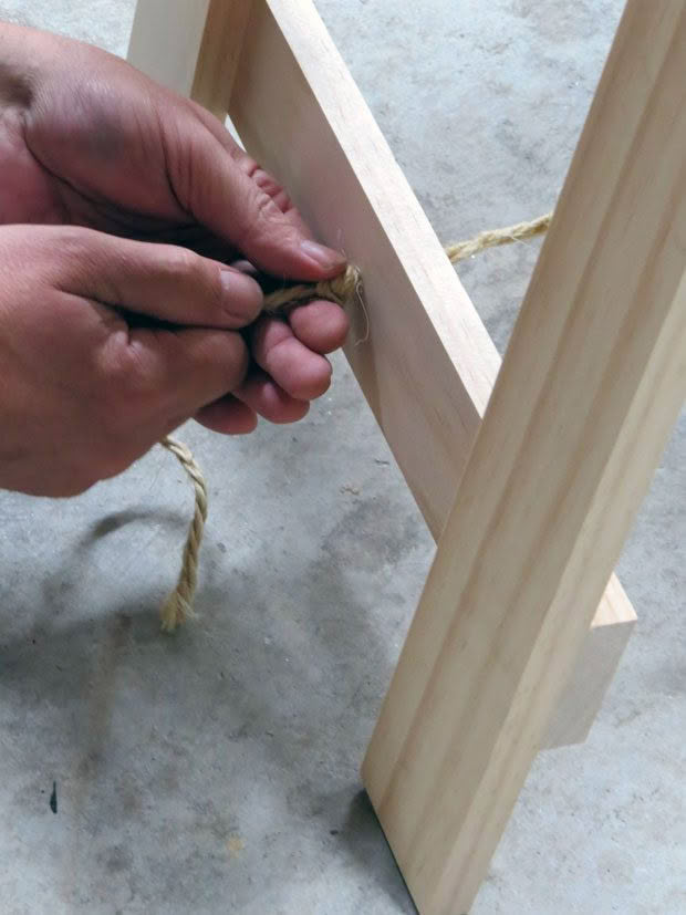 Homemade trestle table