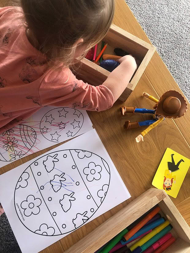 Easter colouring in