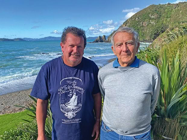 Jim Mowat and William Fuller together are the masterminds behind the extended Jim's Walkway in Tapeka, Russell. 