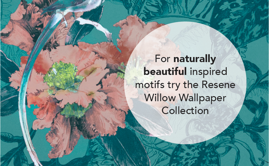 For naturally beautiful inspired motifs try the resene willow wallpaper collection